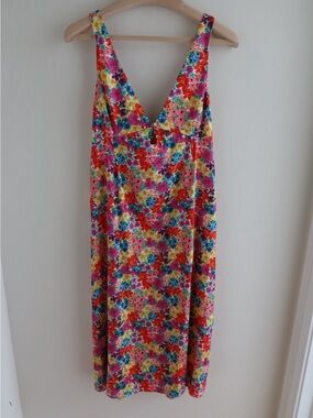 Vibrant Floral V-Neck Summer Dress